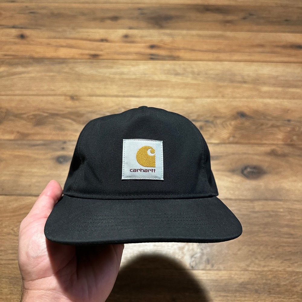 Carhartt WIP Black Madison Logo Cap Hat Mens OSFA